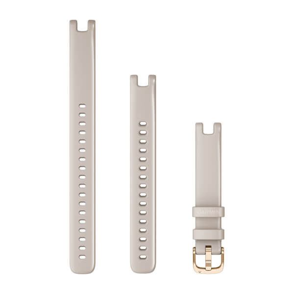 Garmin Lily 14mm Strap, Sand-Colored Silicone Strap and Rose Gold Mounting Parts