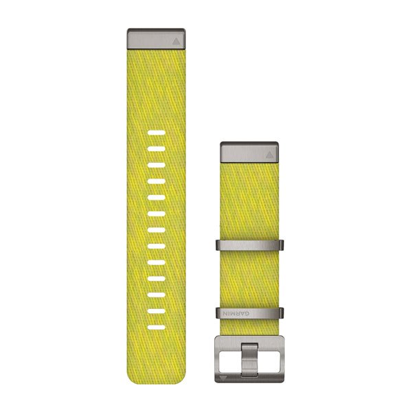 Garmin QuickFit 22mm Jacquard-weave Nylon Strap – Yellow/Green 010-12738-23