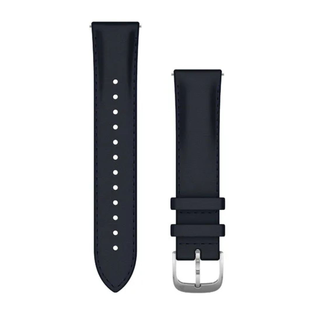 Garmin Quick Release Navy Italian Leather with Silver Hardware, 010-12924-20