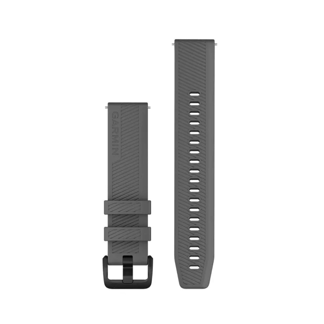 Garmin Quick Release Silicone Strap 20mm, Dark Grey, 010-13076-03