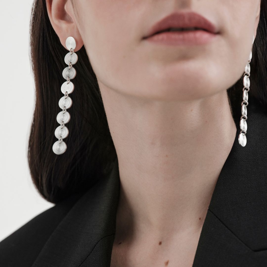 Kalevala Kosmos Earrings, Silver, Kalevala Modern, 26687748T