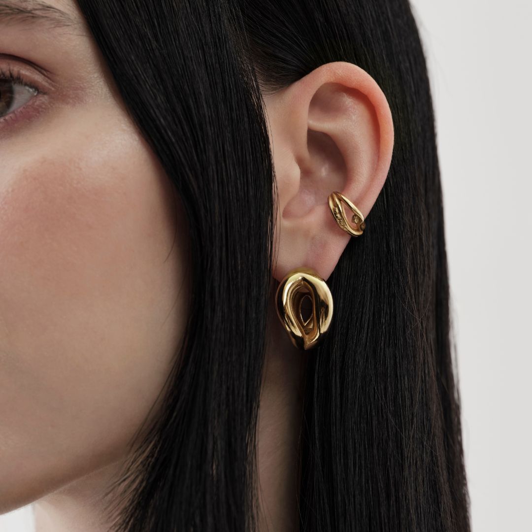 Kalevala Männyt Hoop Earrings, Bronze, 361001101T
