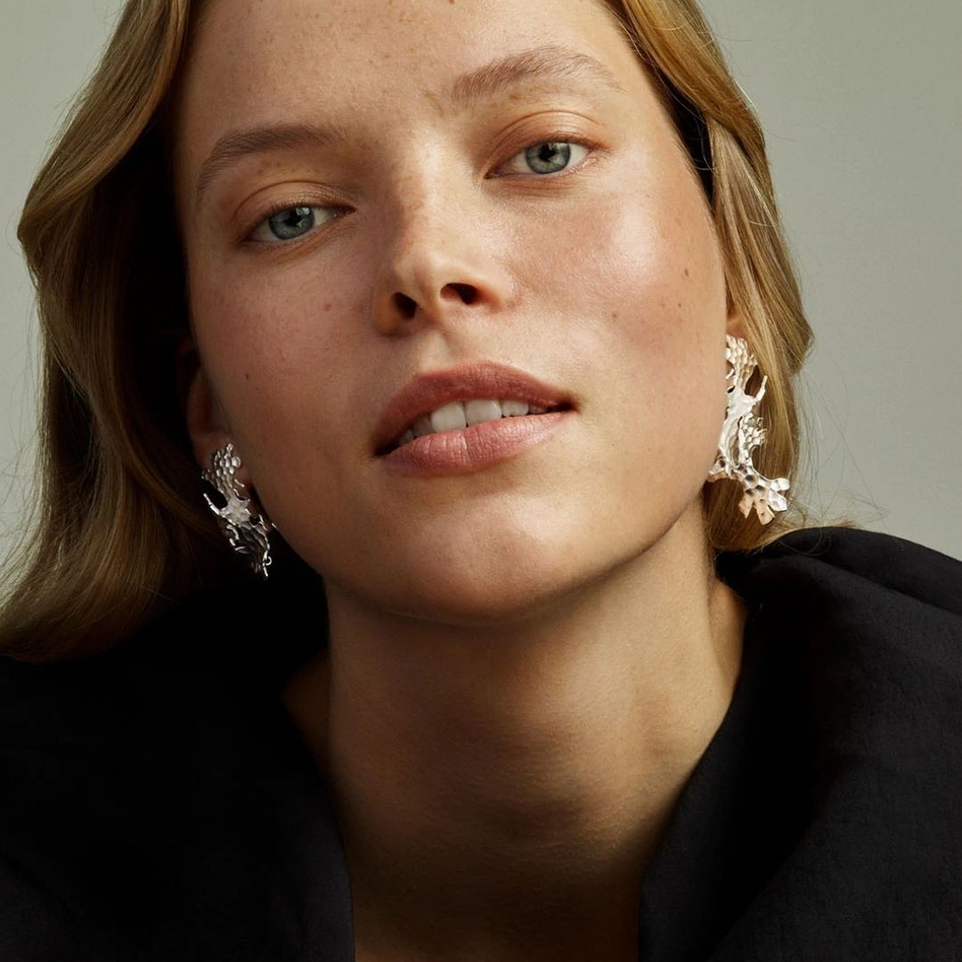 Kalevala Tundra earrings, silver, Art by Kalevala