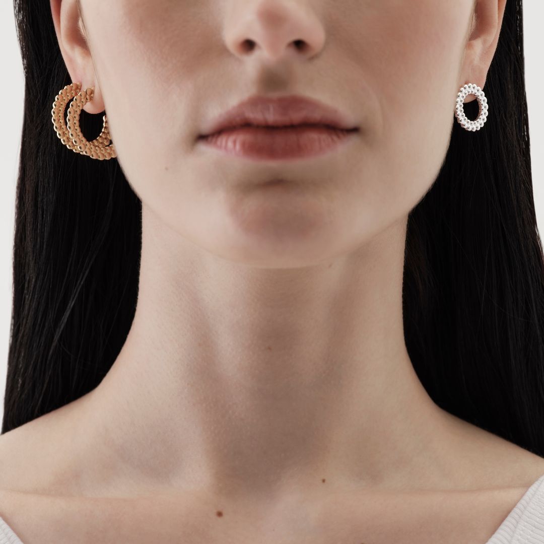 Kalevala Circle of Light Stud Earrings, Large, Silver, Kalevala Modern, 2669485T