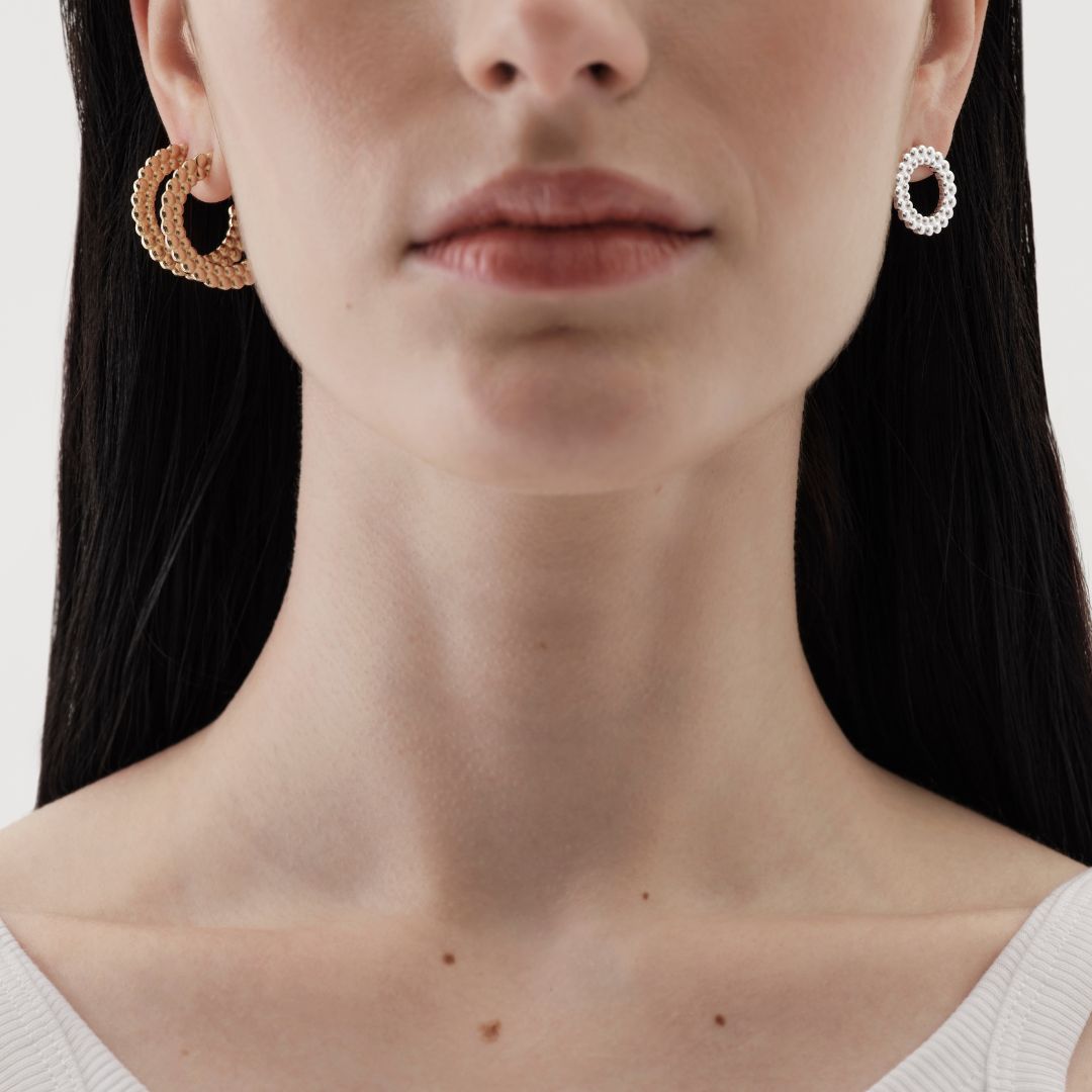 Kalevala Circle of Light Hoop Earrings, Medium Size, Bronze, Kalevala Modern, 3669486T