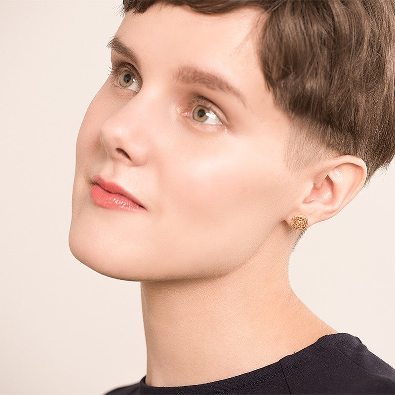 Kalevala Filigree Earrings, Yellow Gold, Kalevala Originals