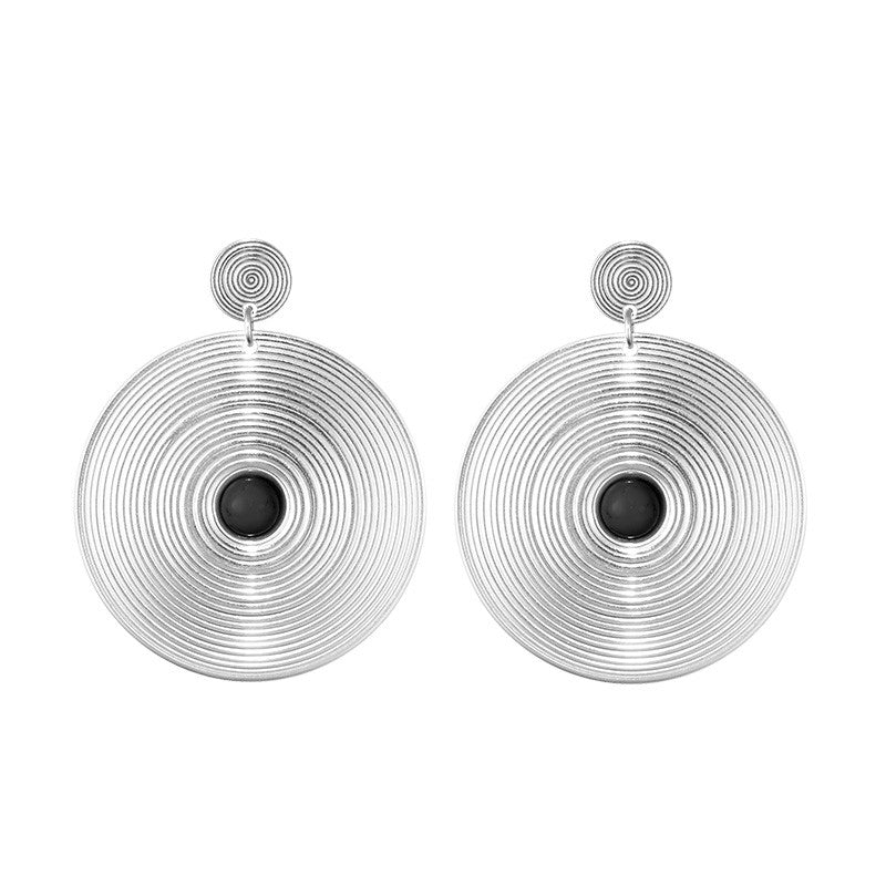 Kalevala Kosmos Earrings, Silver and Onyx, Kalevala Modern