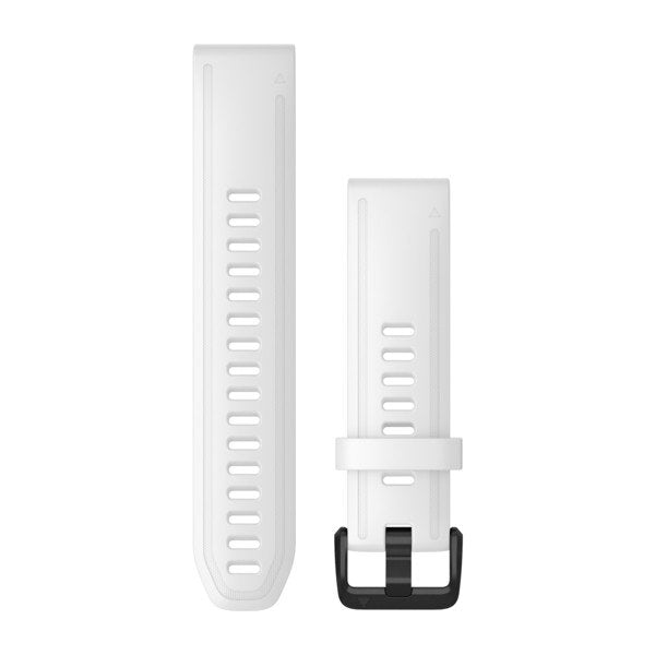 Garmin QuickFit 20mm White Silicone with Black Hardware Strap 010-12865-00