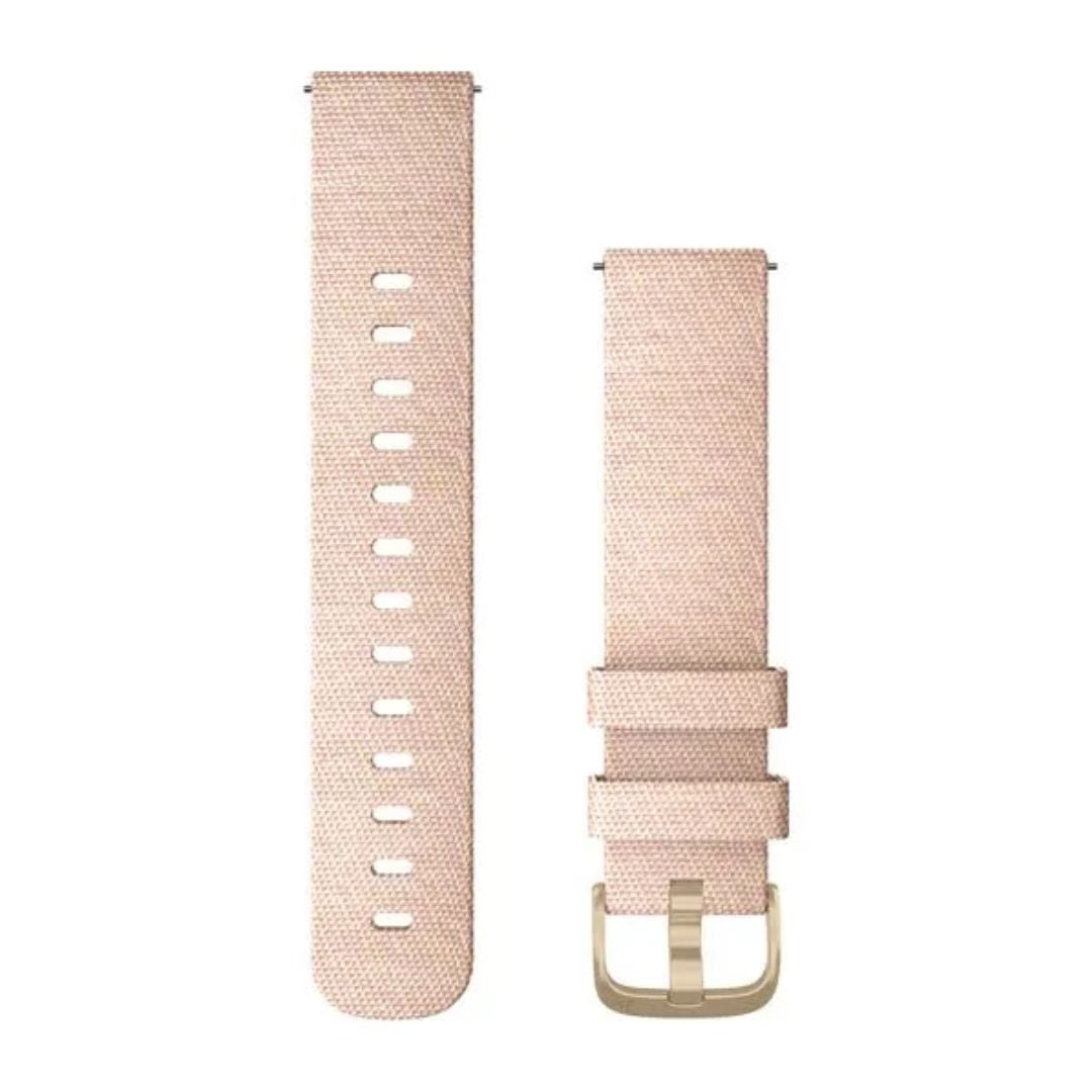 Garmin Quick Release Blush Pink Woven Nylon with Light Gold Hardware, 010-12924-12