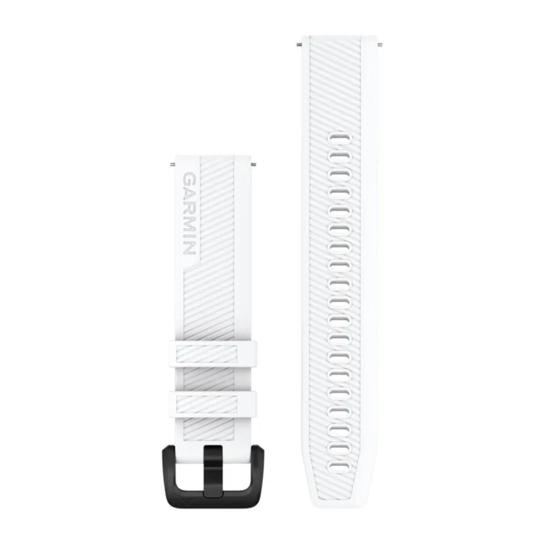 Garmin Quick Release Silicone White Strap 20mm, 010-13076-02