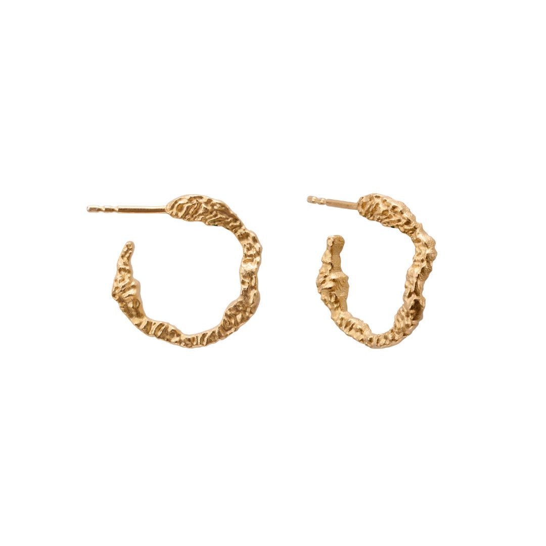 Kalevala Itu Hoop Earrings, Gold-Plated Silver, Kalevala Modern, 261001400T