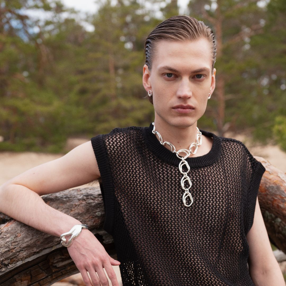 Kalevala Männyt Stud Earrings, Silver, 261001100T