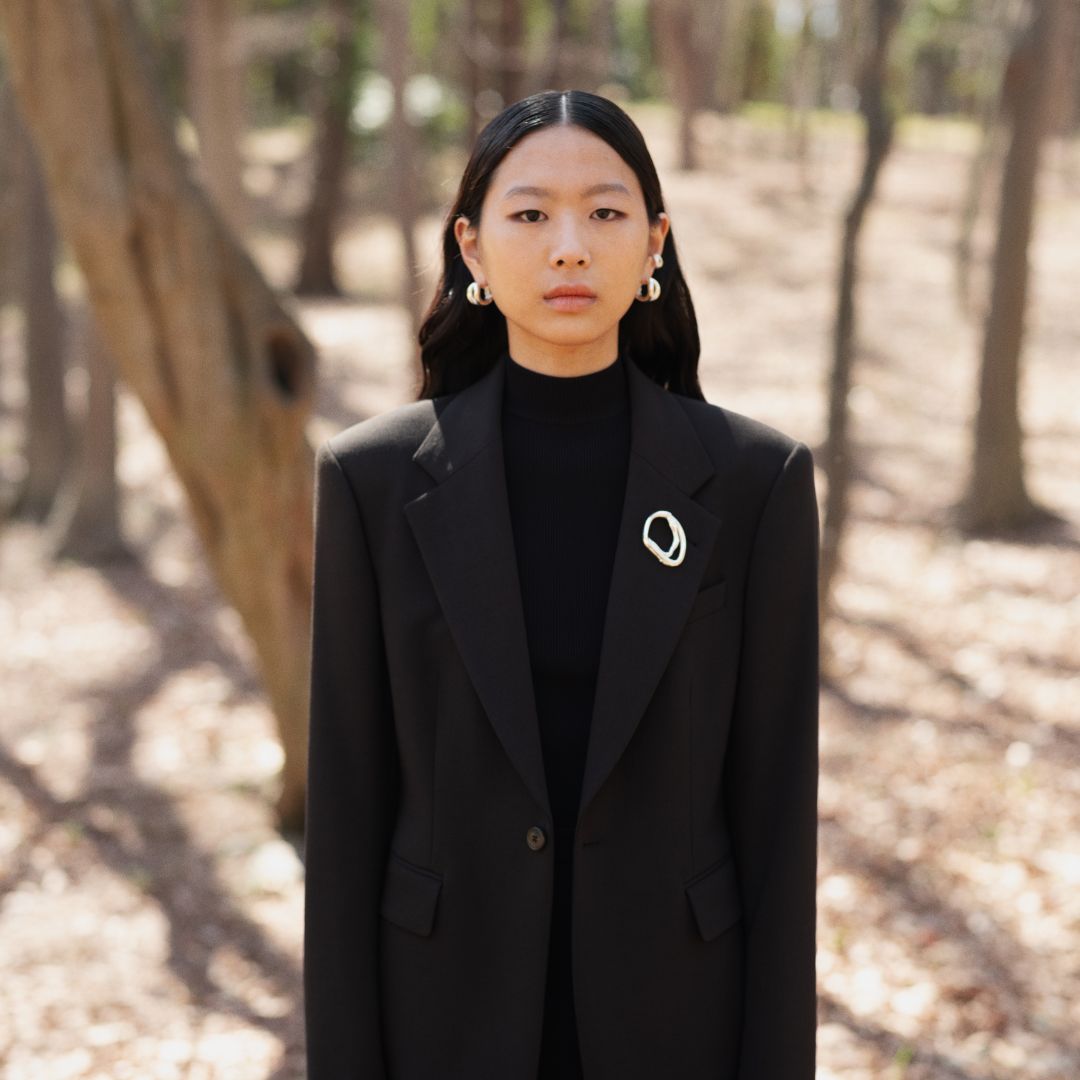 Kalevala Männyt Hoop Earrings, Silver, 261001101T