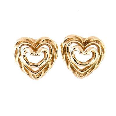 Kalevala Heart of the House Stud Earrings, Gold, Kalevala Originals