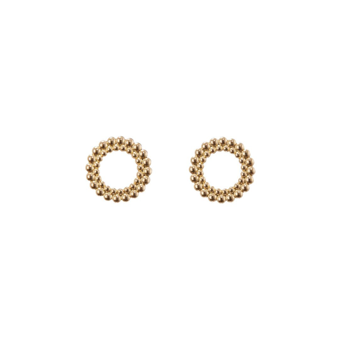 Kalevala Circle of Light Stud Earrings, Large, Bronze, Kalevala Modern, 3669485T
