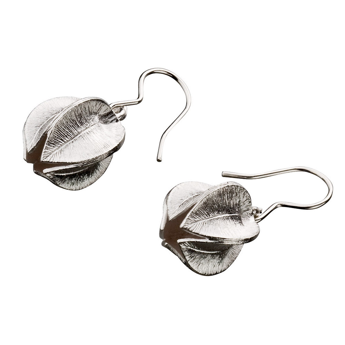 Kalevala Snow Flower earrings, hook, silver, Kalevala Modern, 2682142K